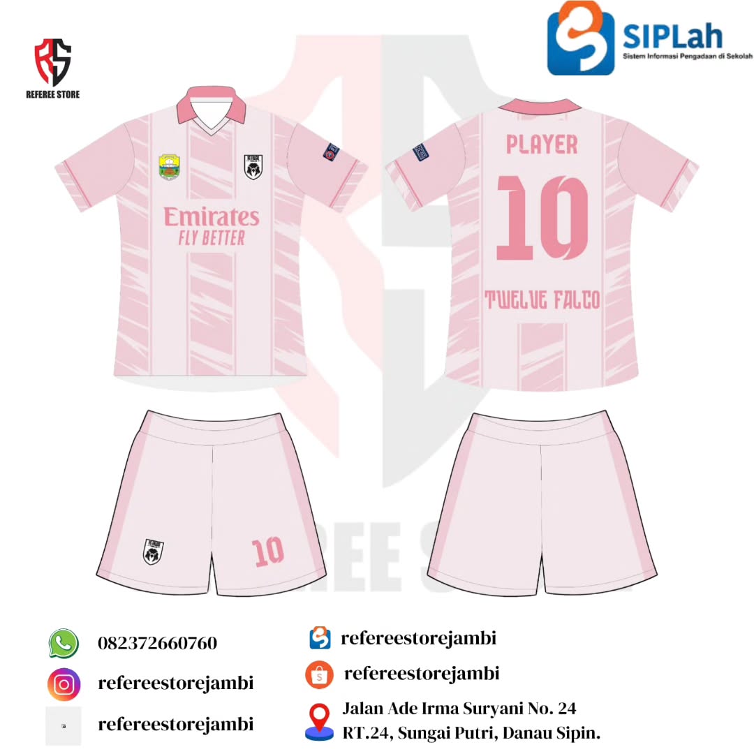 Custom jersey Jambi Referee Store desain tim futsal